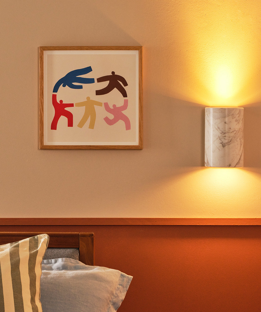The People Framed Print 30 x 30cm by Paper Collective