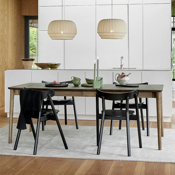 Kitchen dining setting with rug
