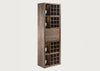 Cru Wine Cabinet Walnut Bottle Grids 2 Drawer 1 Shelf