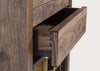 Cru Wine Cabinet Walnut Bottle Grids 2 Drawer 1 Shelf