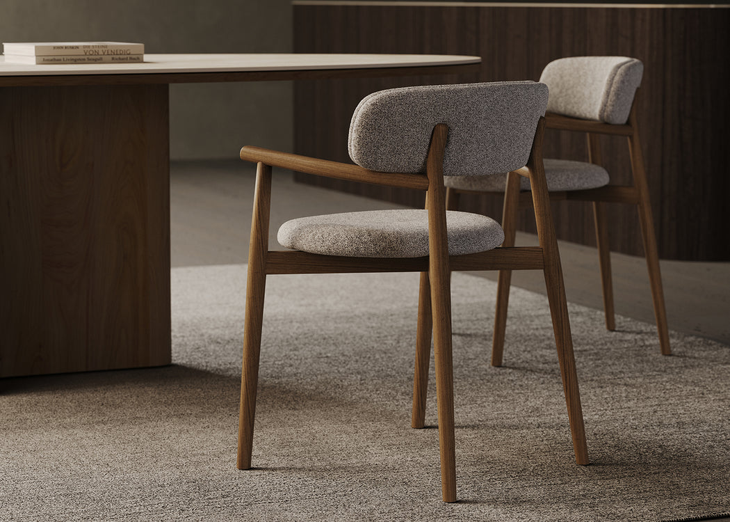 Cover Wood Upholstered Armchair