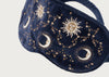 Celestial Sun & Moon Velvet Eye Mask Navy