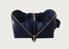 Celestial Sun & Moon Velvet Open Flat Makeup Bag Navy