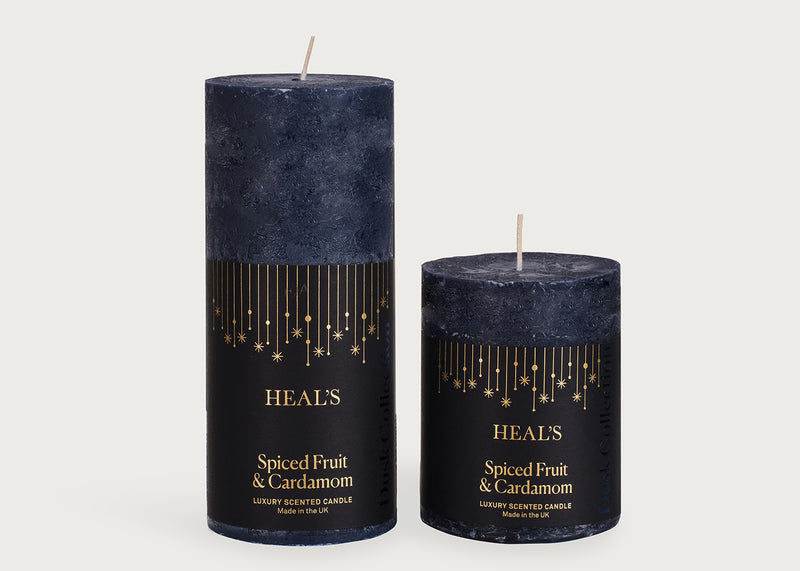Spiced Fruit & Cardamom Coloured Pillar Candle