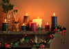 Winter Spice Coloured Pillar Candle