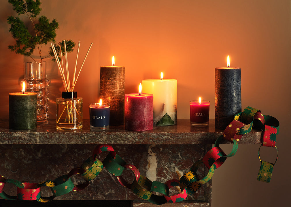 Winter Spice Coloured Pillar Candle