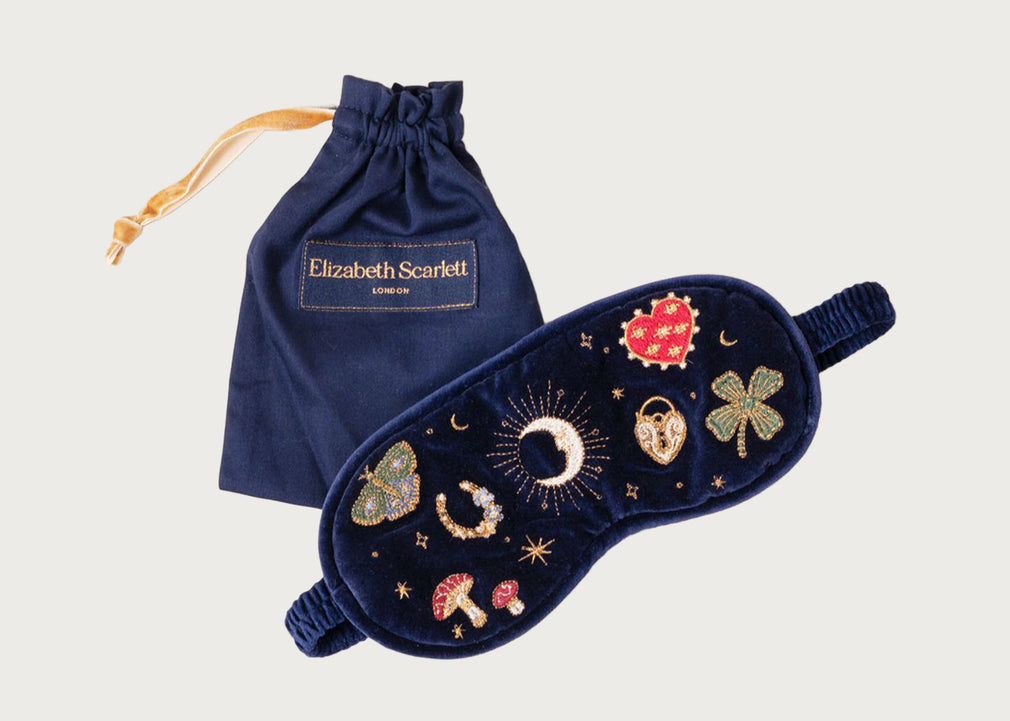 Cosmic Charms Velvet Eye Mask Navy