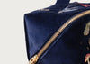 Cosmic Charms Velvet Open Flat Makeup Bag Navy