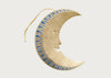 Golden Man on the Moon Screen-Printed Board Decoration
