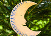 Golden Man on the Moon Screen-Printed Board Decoration