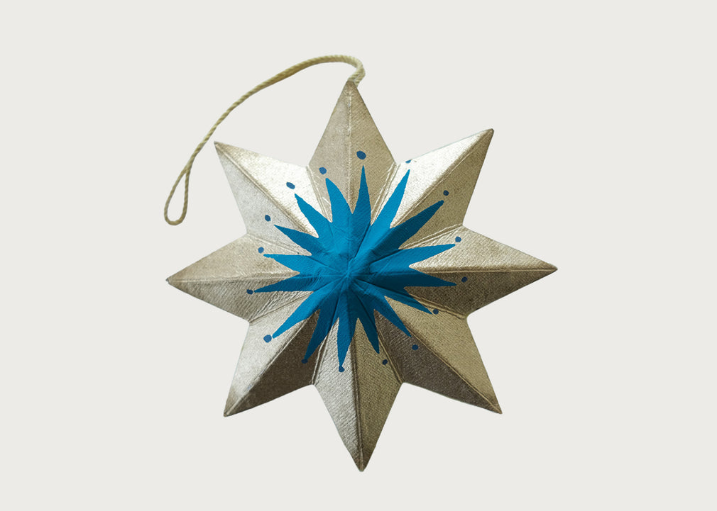 Golden Star Screen-Printed Board Decoration