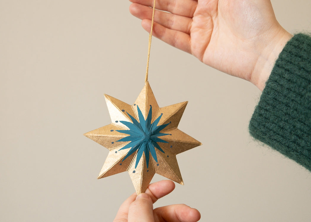 Golden Star Screen-Printed Board Decoration