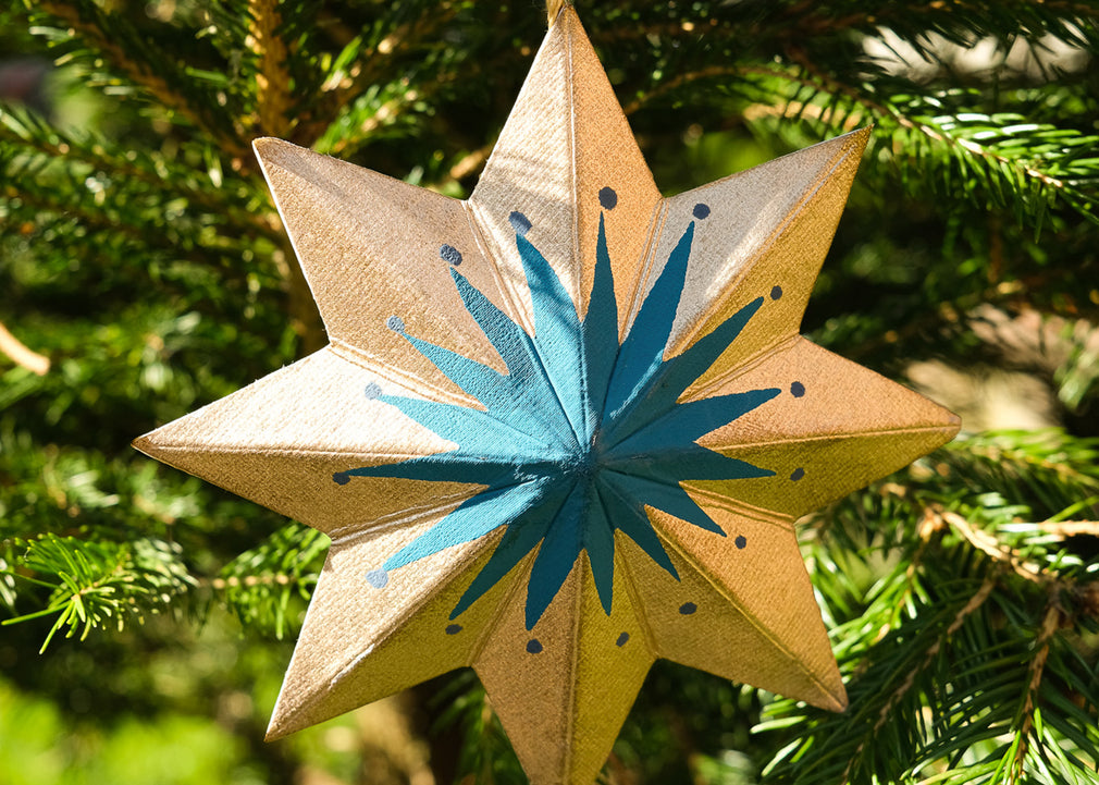 Golden Star Screen-Printed Board Decoration