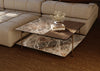 Dua Stone/Wood Coffee Table Square