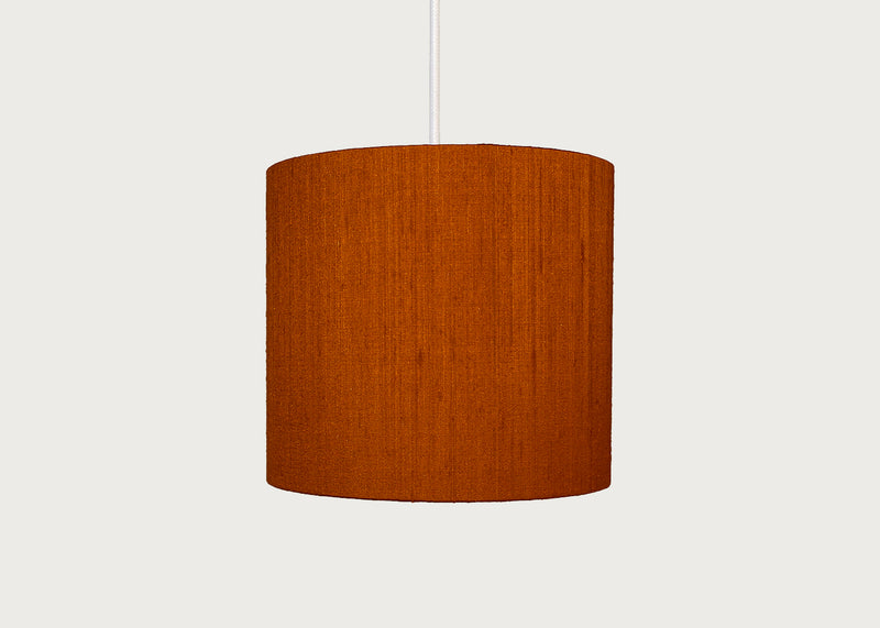 Dupion Silk Lampshade Burnt Orange