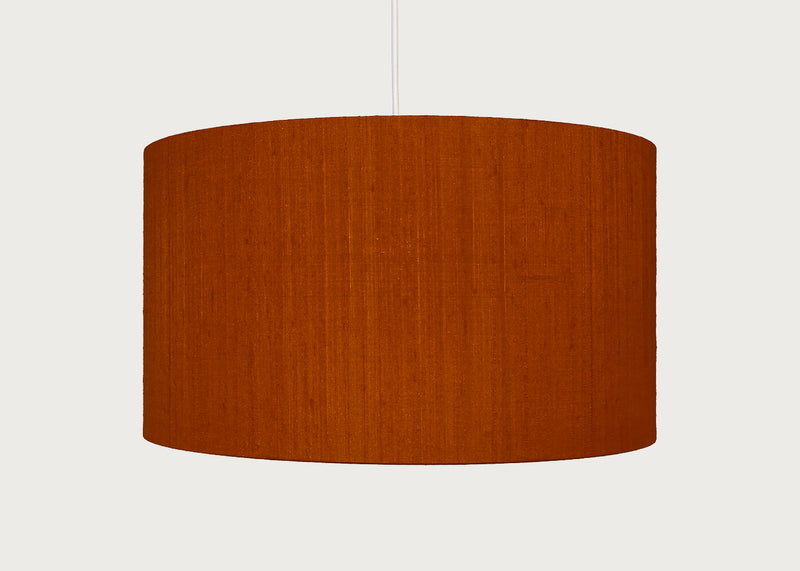 Dupion Silk Lampshade Burnt Orange