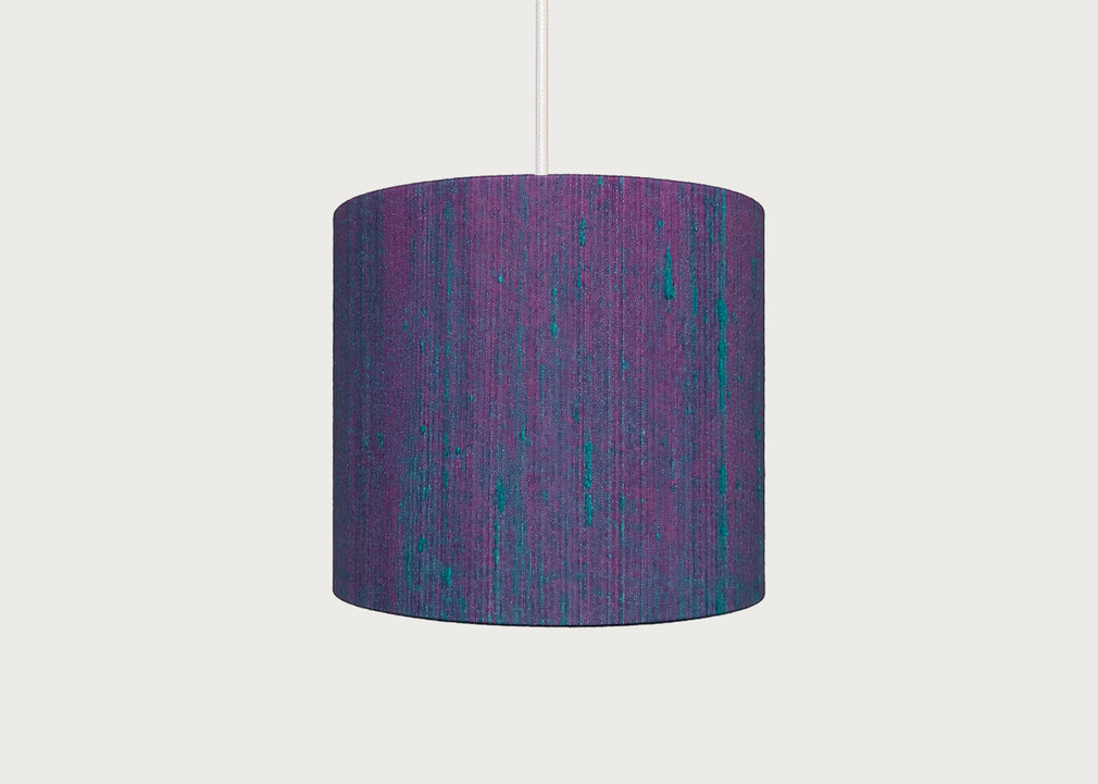 Dupion Silk Lampshade Peacock