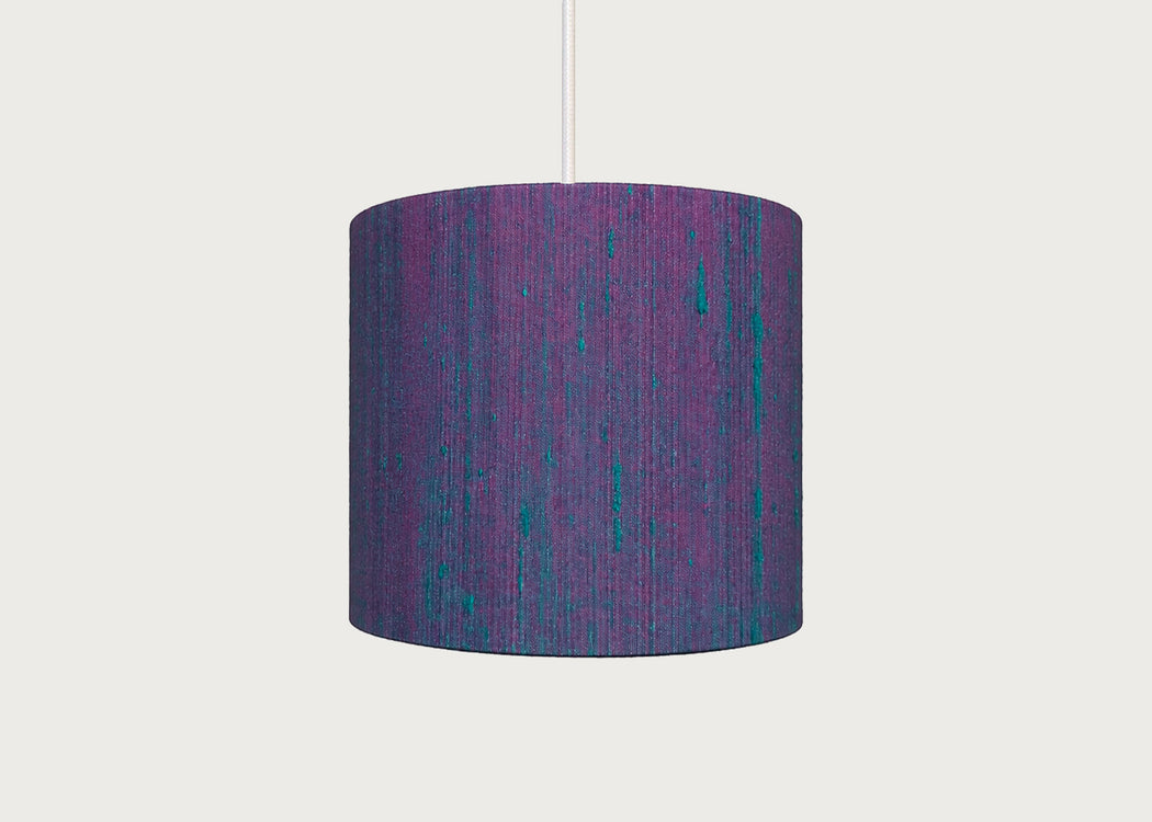 Dupion Silk Lampshade Peacock