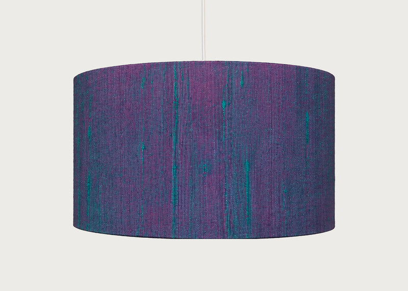 Dupion Silk Lampshade Peacock