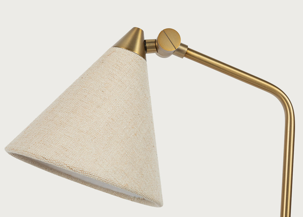 Dryden Swing Arm Wall Light Walnut & Natural