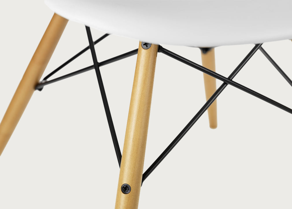 Eames Plastic Side Chair RE DSW Upholstered Seat