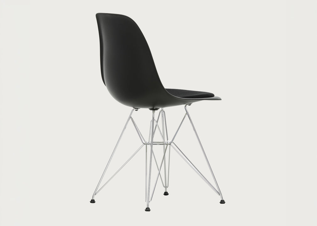 Eames Plastic Side Chair RE DSR Upholstered Seat
