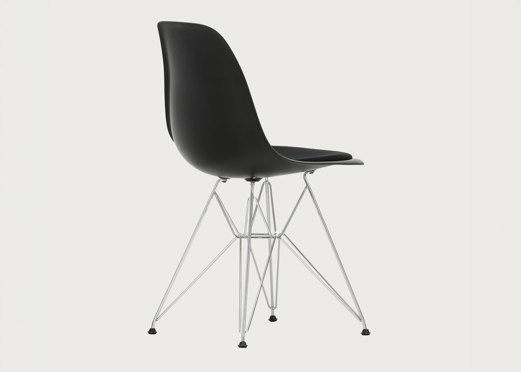 Eames Plastic Side Chair RE DSR Upholstered Seat