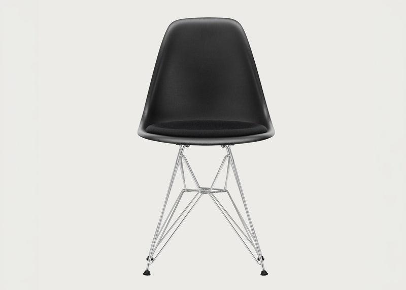 Eames Plastic Side Chair RE DSR Upholstered Seat