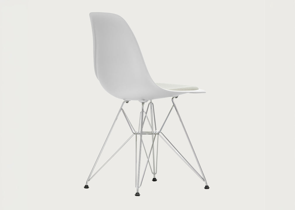 Eames Plastic Side Chair RE DSR Upholstered Seat