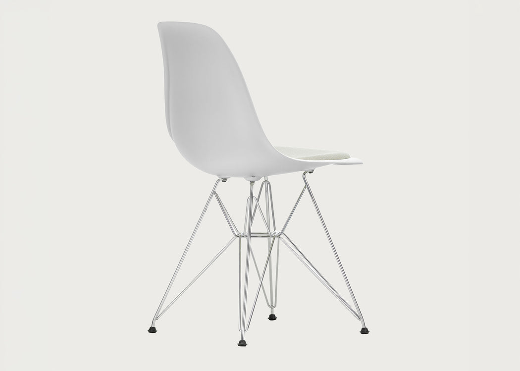 Eames Plastic Side Chair RE DSR Upholstered Seat