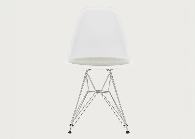 Eames Plastic Side Chair RE DSR Upholstered Seat