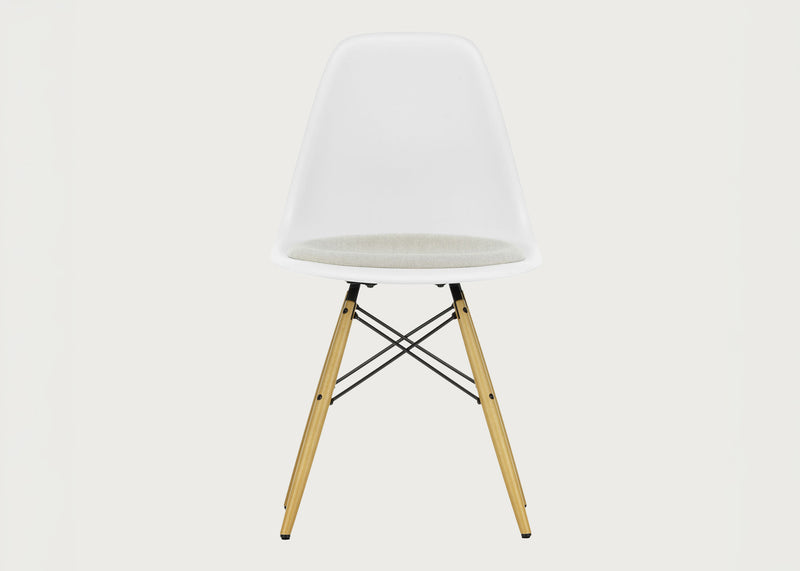 Eames Plastic Side Chair RE DSW Upholstered Seat