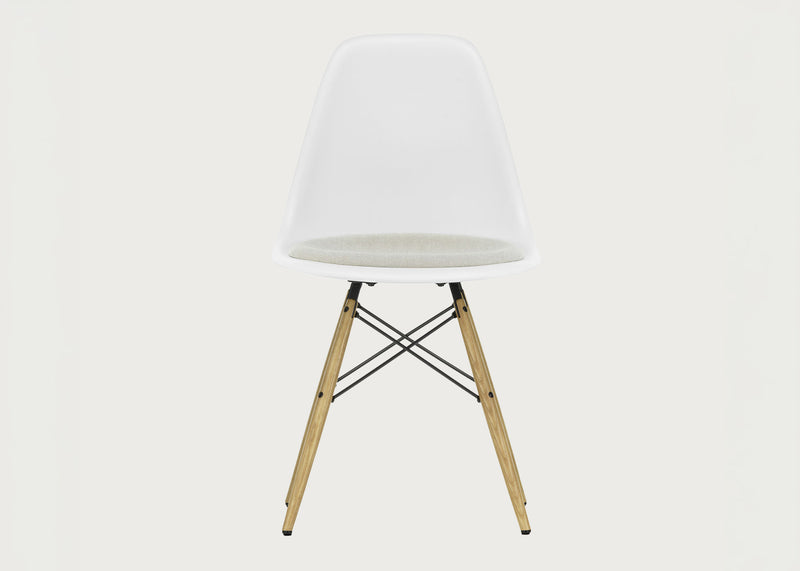 Eames Plastic Side Chair RE DSW Upholstered Seat