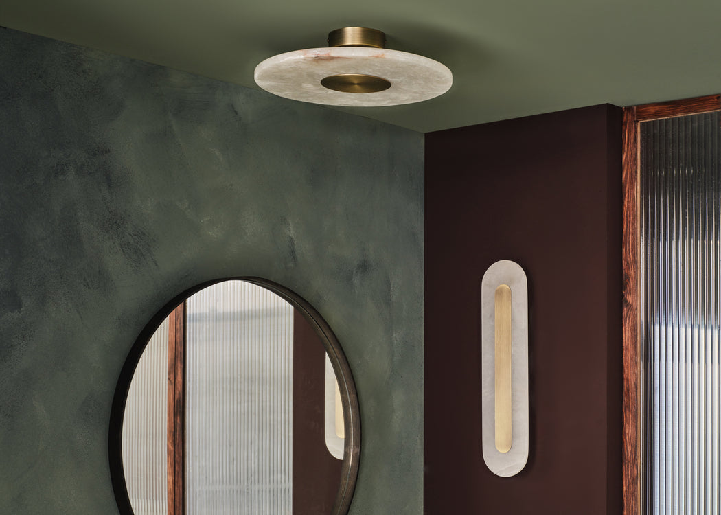 Ebro LED Semi Flush Ceiling Light IP44