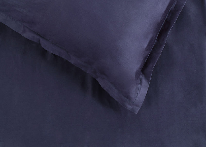 400 Thread Count Egyptian Sateen Flat Sheet Navy