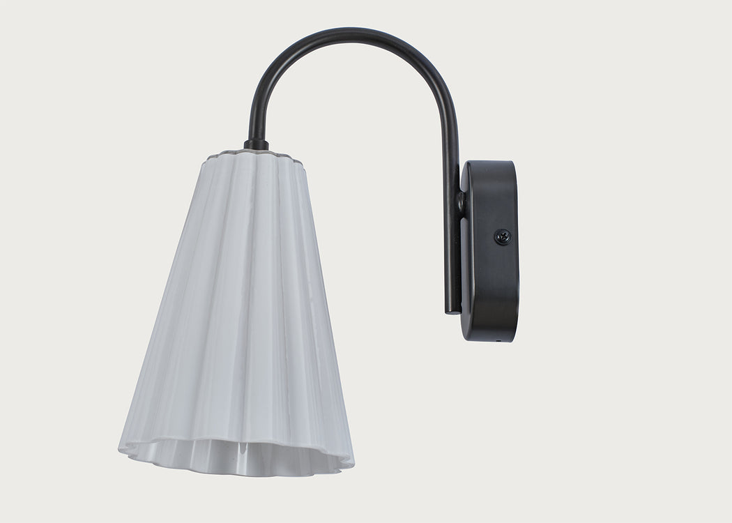 Ellsmore Glass Wall Light White IP44