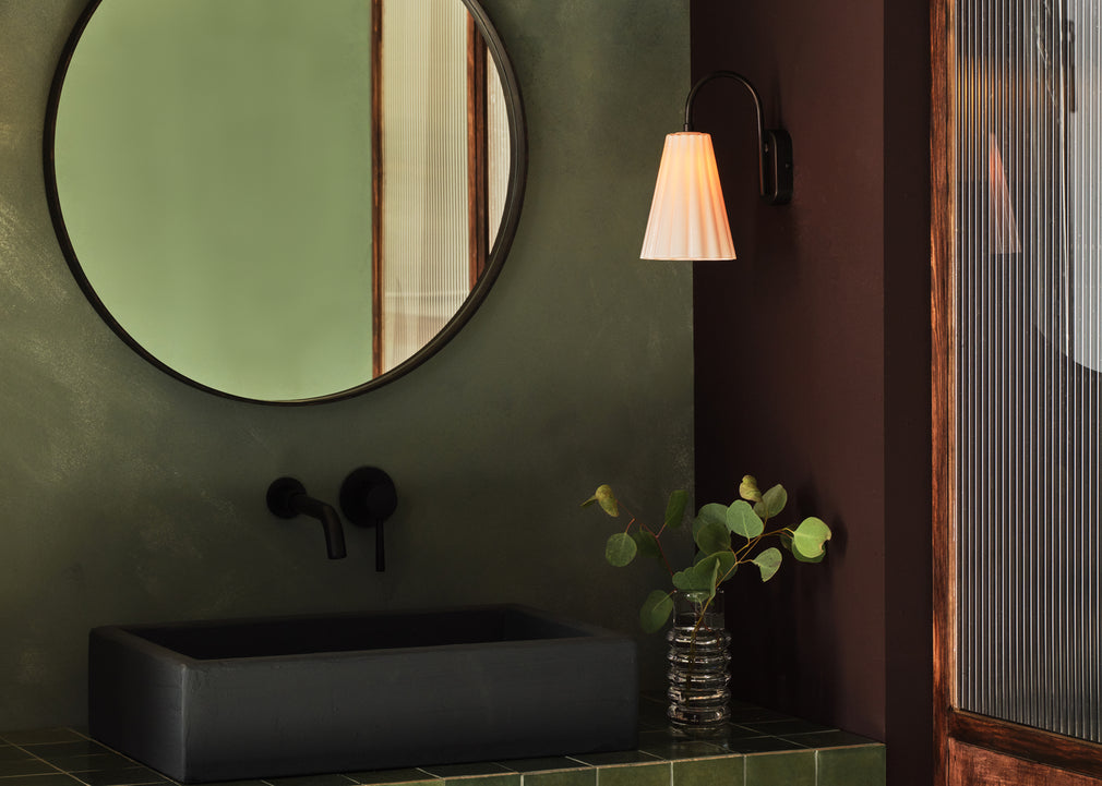 Ellsmore Glass Wall Light White IP44