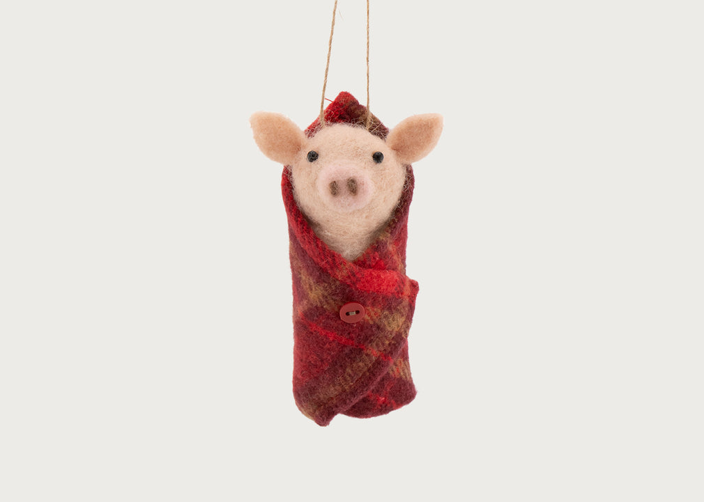 Pig in a Blanket Felt Decoration