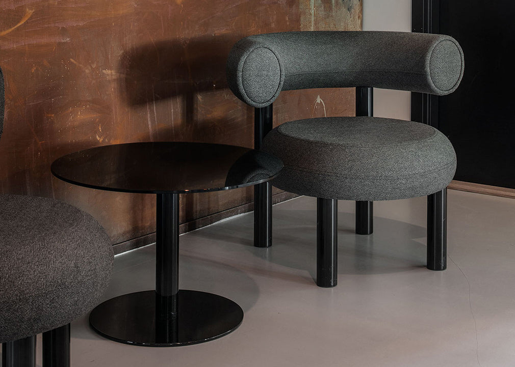 Flash Circular Side Table Black