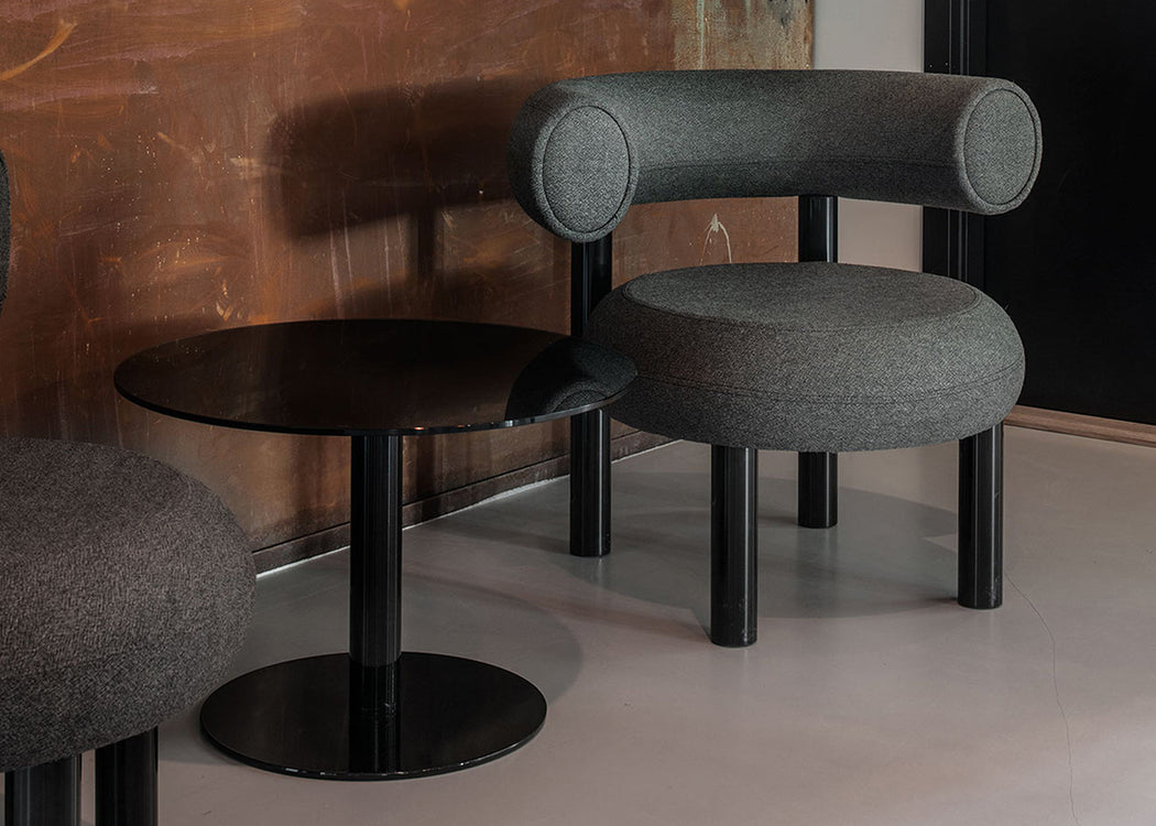 Flash Circular Side Table Black