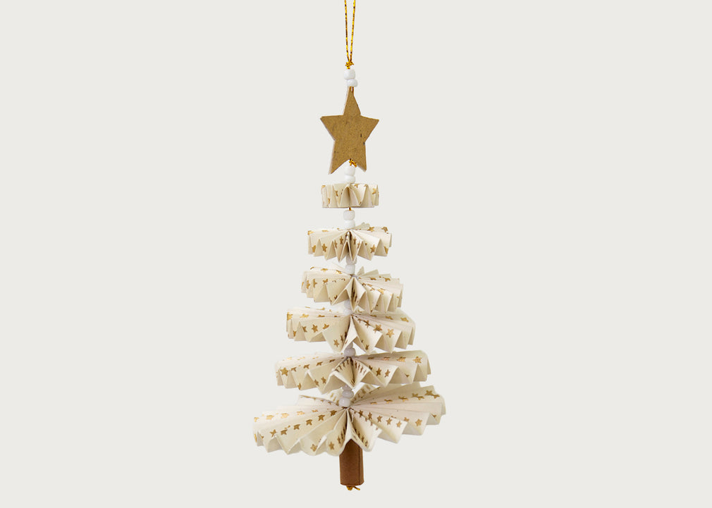 Fold Fir Ornament White
