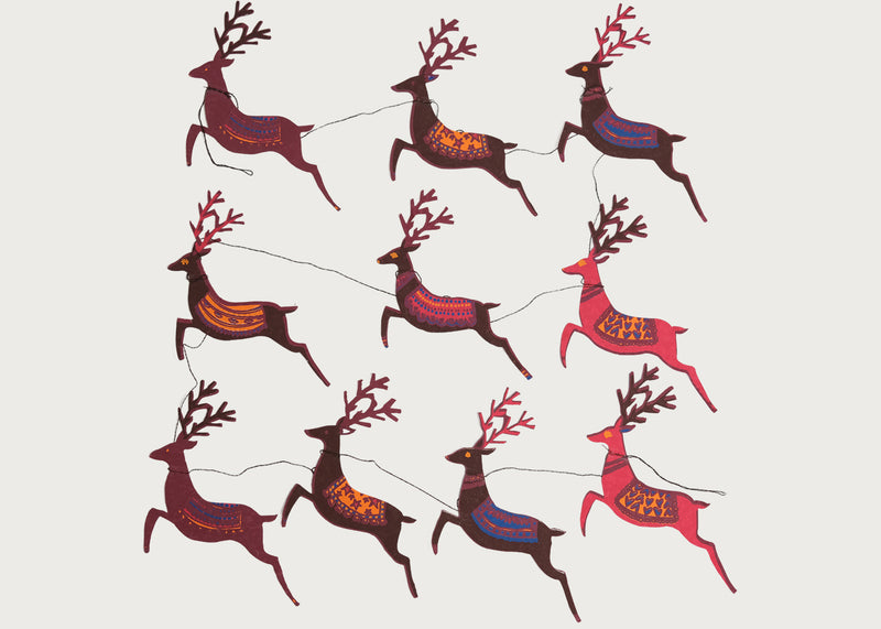 Reindeers Sewn Garland