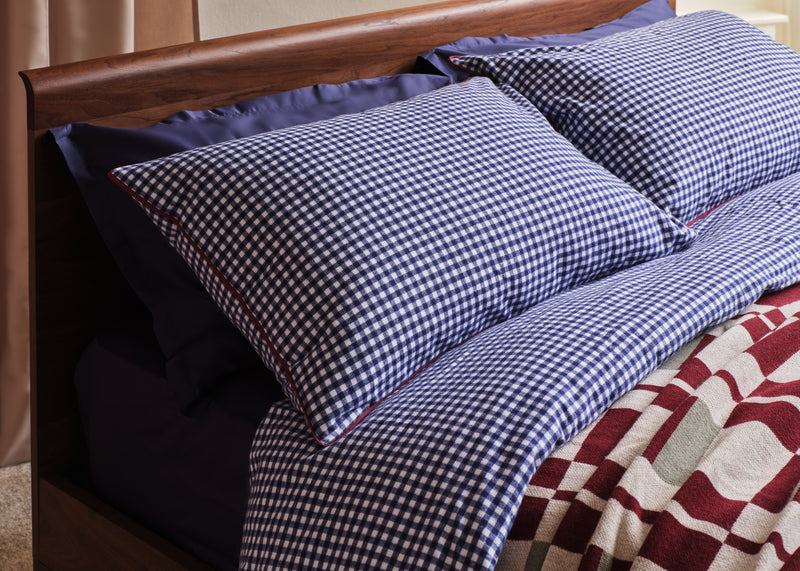 Gingham Flannel Bed Linen Set