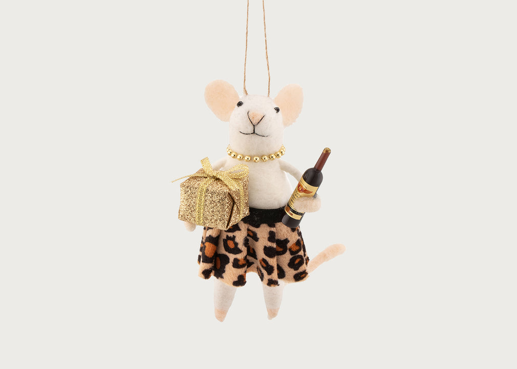 Party Guest Mouse Felt Decoration