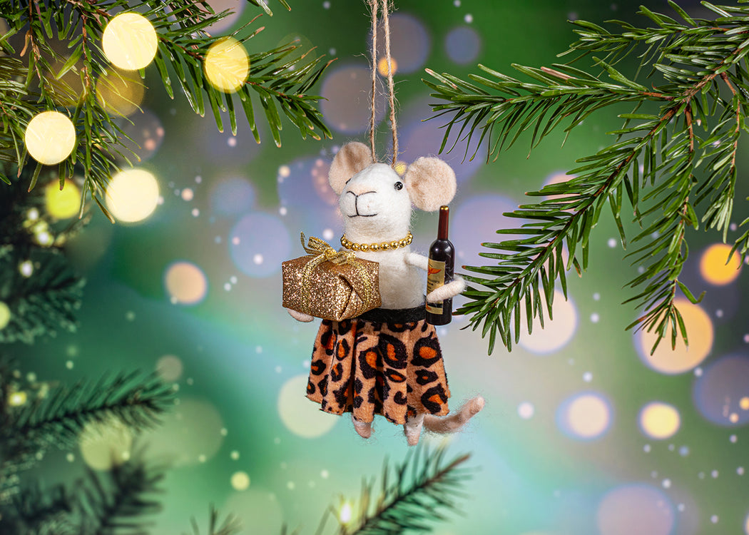 Party Guest Mouse Felt Decoration