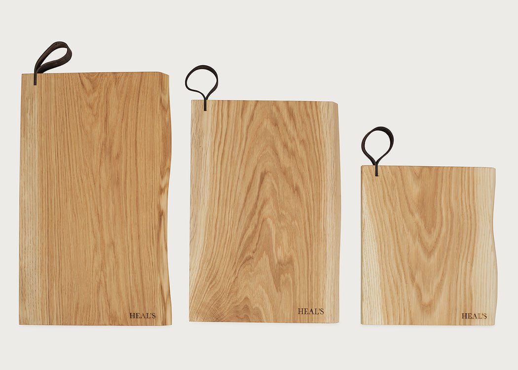 Leather Loop Oak Chopping Board