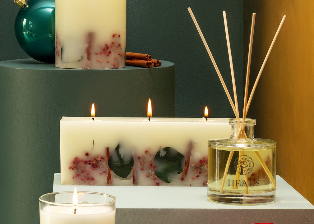 Winter Spice Scented Botanical Brick Candle