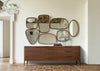 Mix 1 Rectangular Wall Mirror Canaletta Walnut