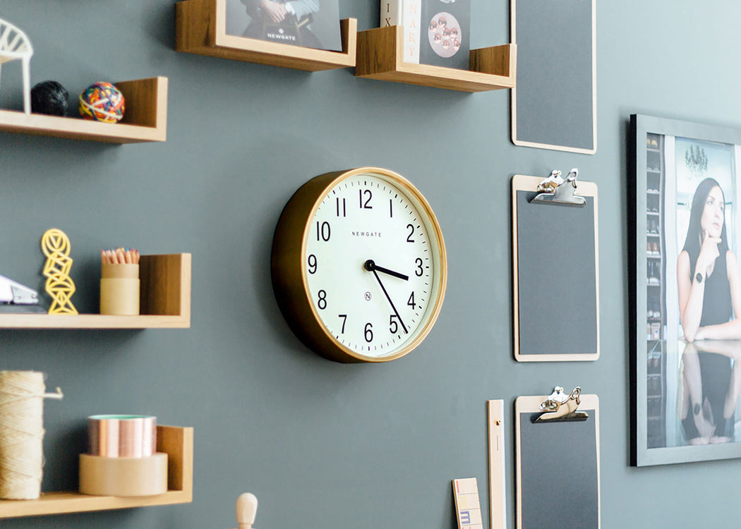 Master Edwards Wall Clock Brass