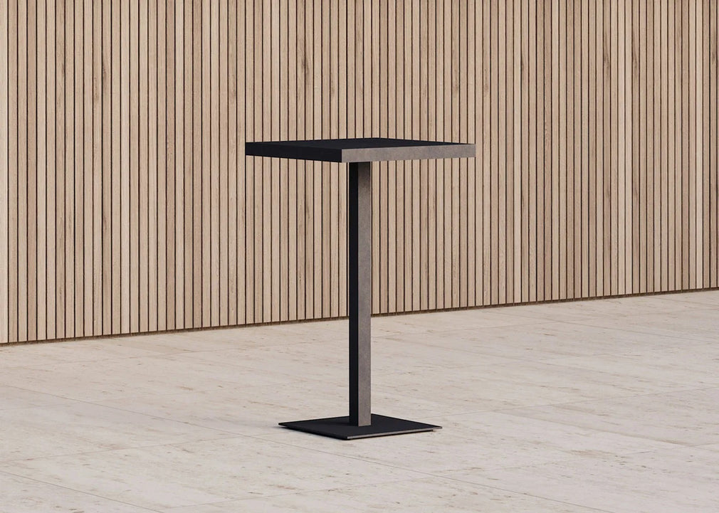 Eos Outdoor Square Bar Table Black